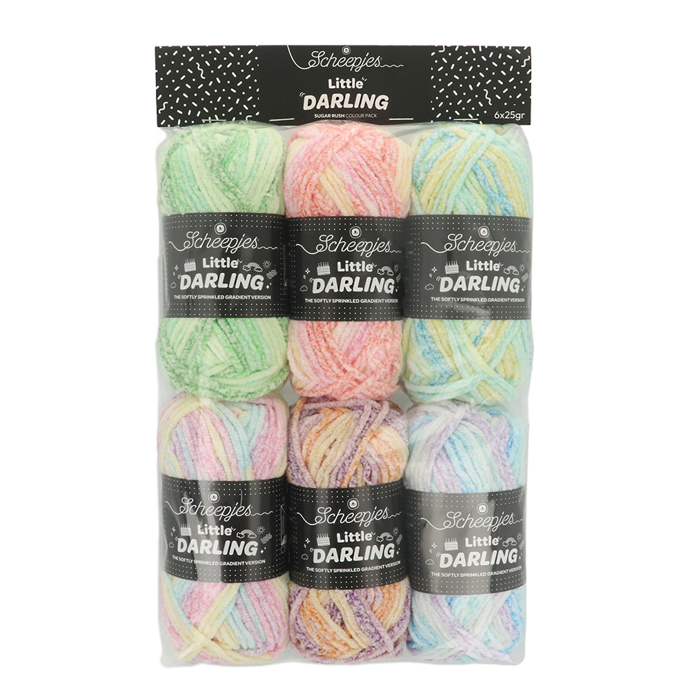 Scheepjes Little Darling Sprinkled Gradient 6x25g - Suga.