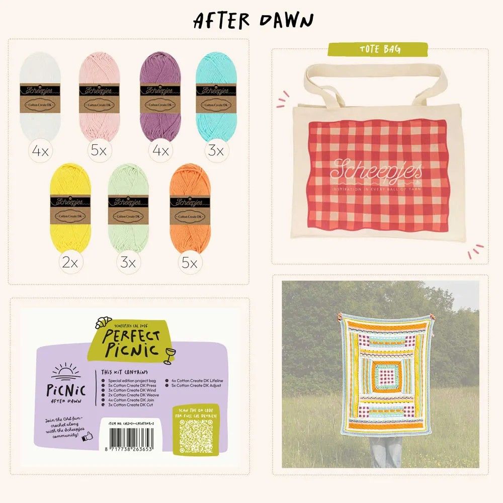 Scheepjes CAL2026 kit Cotton Create DK - Dawn
